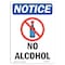 Signmission OSHA Notice, 5" Height, NOTICE No Alcohol Sign With Symbol, 5" X 3.5", Portrait OS-NS-D-35-V-16006 - alternate 1